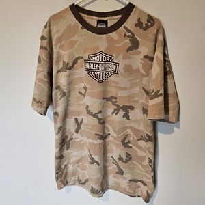 Harley Davidson Desert Camouflage Innsbruck Austria T-Shirt - Size XL - Cotton